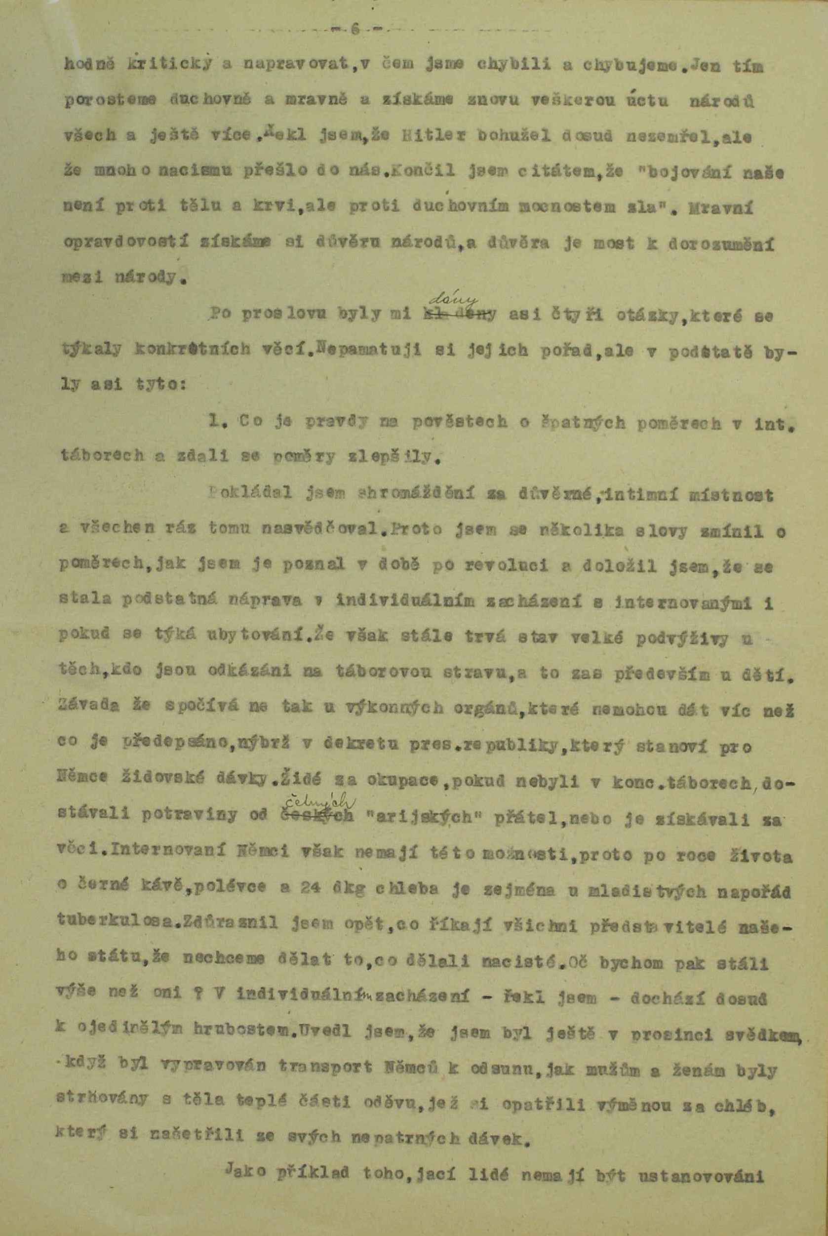Reakce Přemysla Pittra na obvinění ze strany ředitelství národní bezpečnosti odd.V.ref.3/c, 28. června 1946